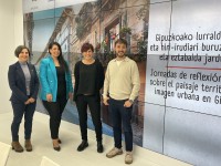 Juana Otxoa-Errarte, Azahara Domíguez, Oihana Santolaria eta Iñigo Peñalba